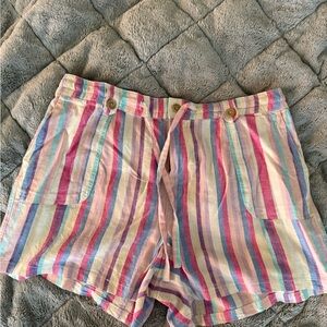 Torrid Pink and Blue Shorts with Striped Pattern
